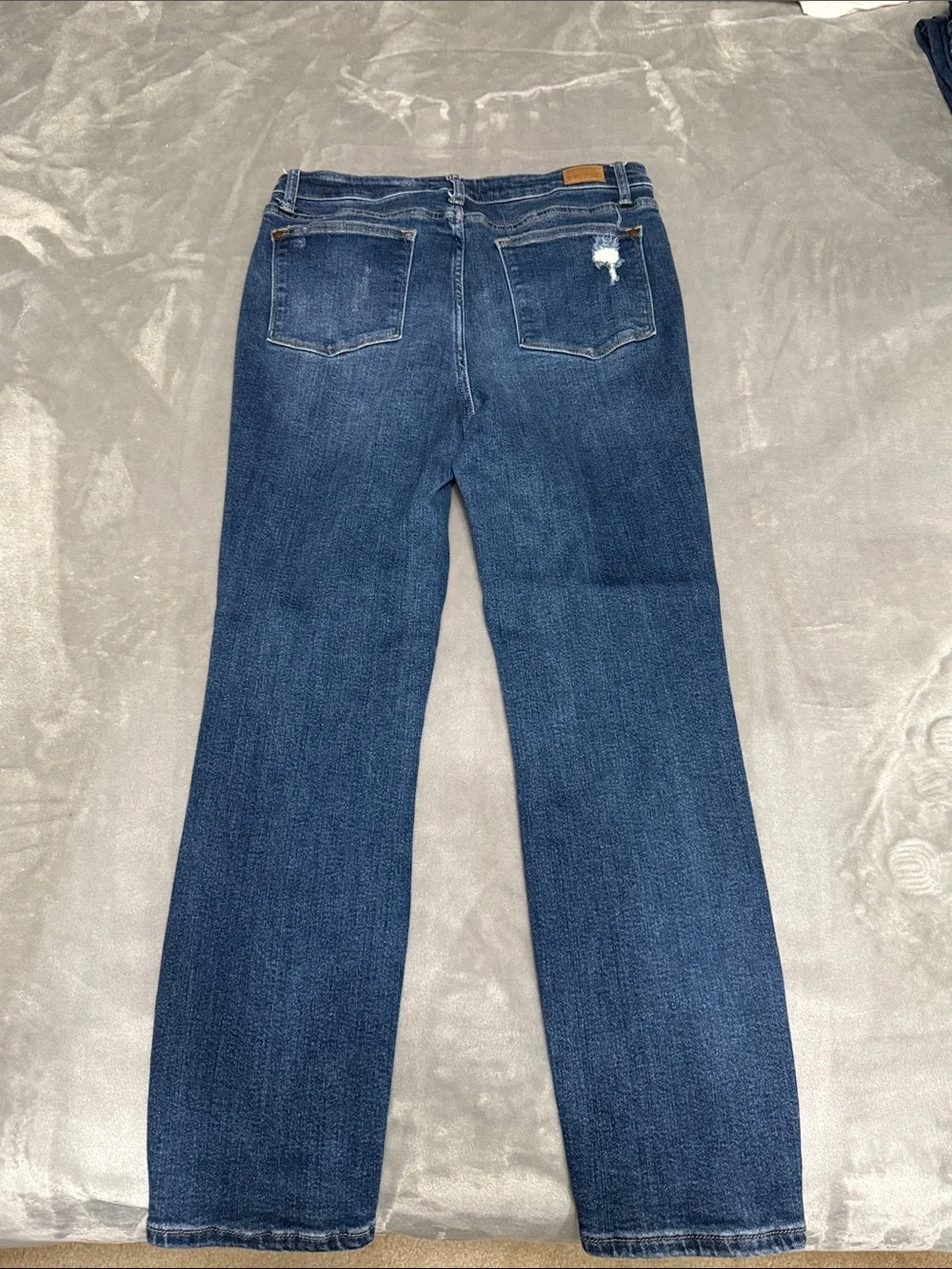 Judy Blue Distressed Dark Blue Straight Leg Jeans style JB88220 item: 72505